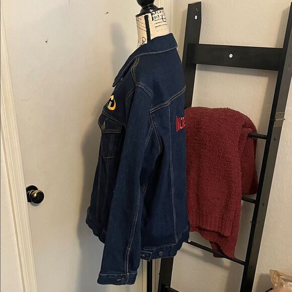 The Incredibles Movie Dark Blue Denim Pockets Jacket - Picture 3 of 8